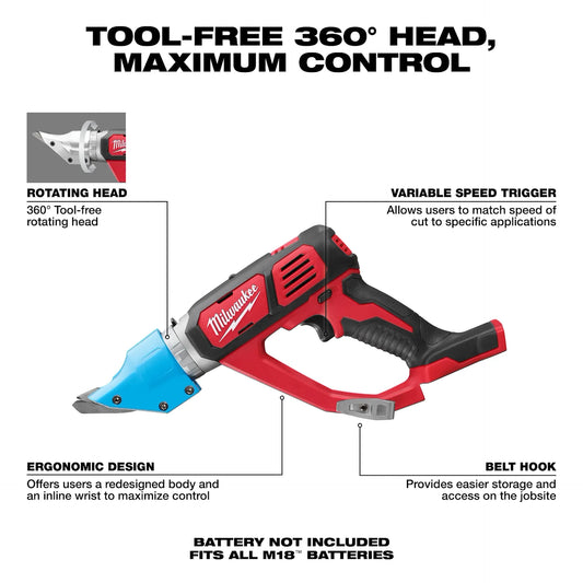MILWAUKEE 2636-20 M18 14 Gauge Double Cut Shear (Tool Only) ( 263620 )