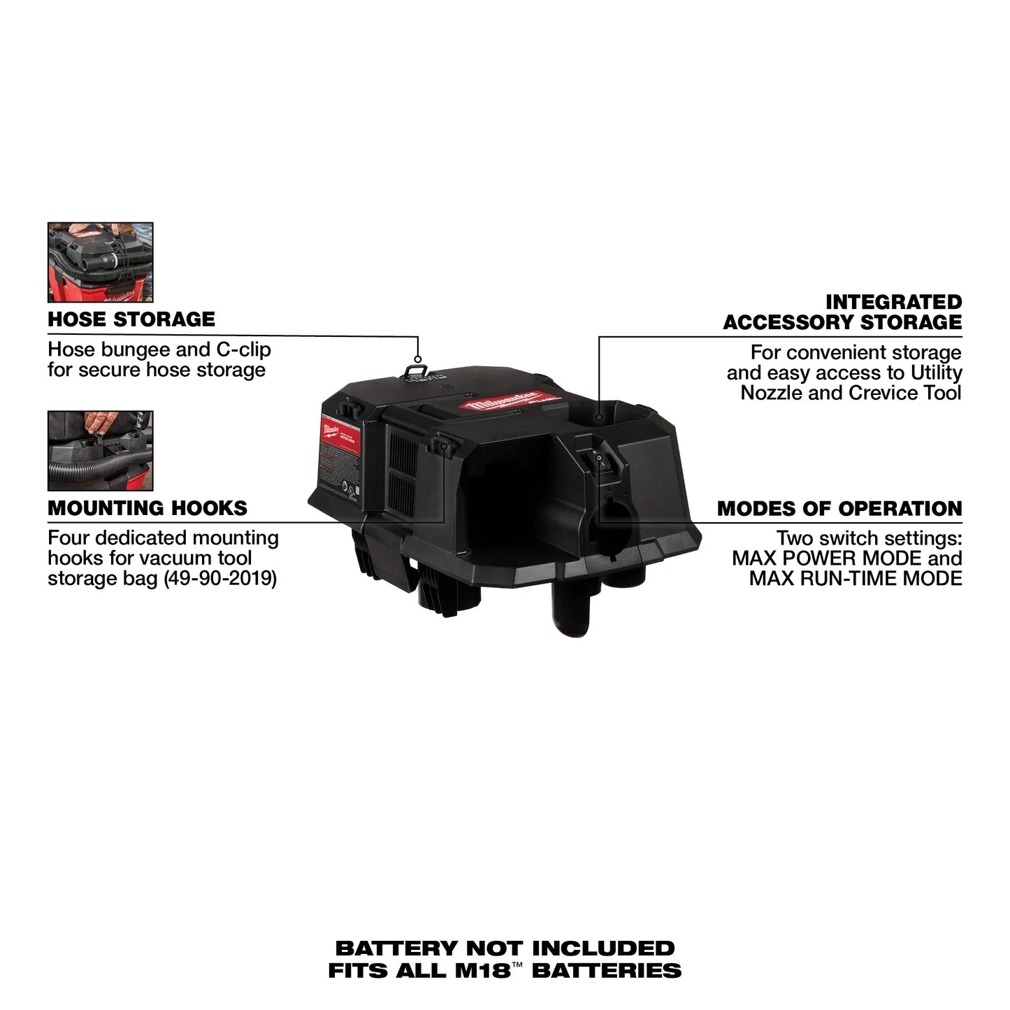 MILWAUKEE 0911-20 M18 FUEL Wet/Dry Vacuum Motor Head ( 091120 )