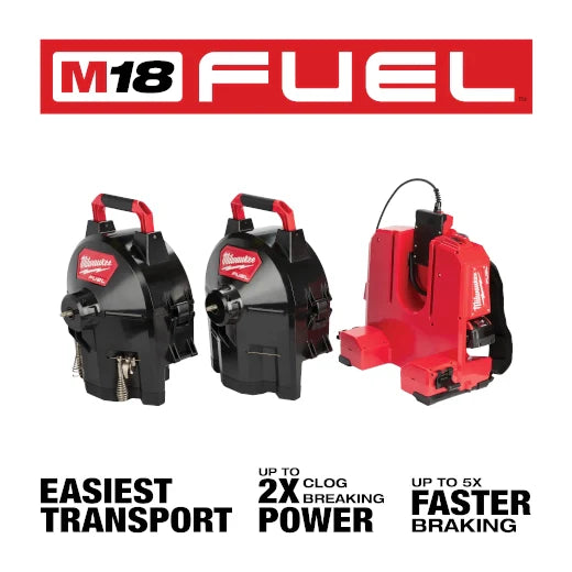 MILWAUKEE 2775C-222 M18 FUEL SWITCH PACK Sectional Drum Machine with 1/2” Cable ( 2775C222 )