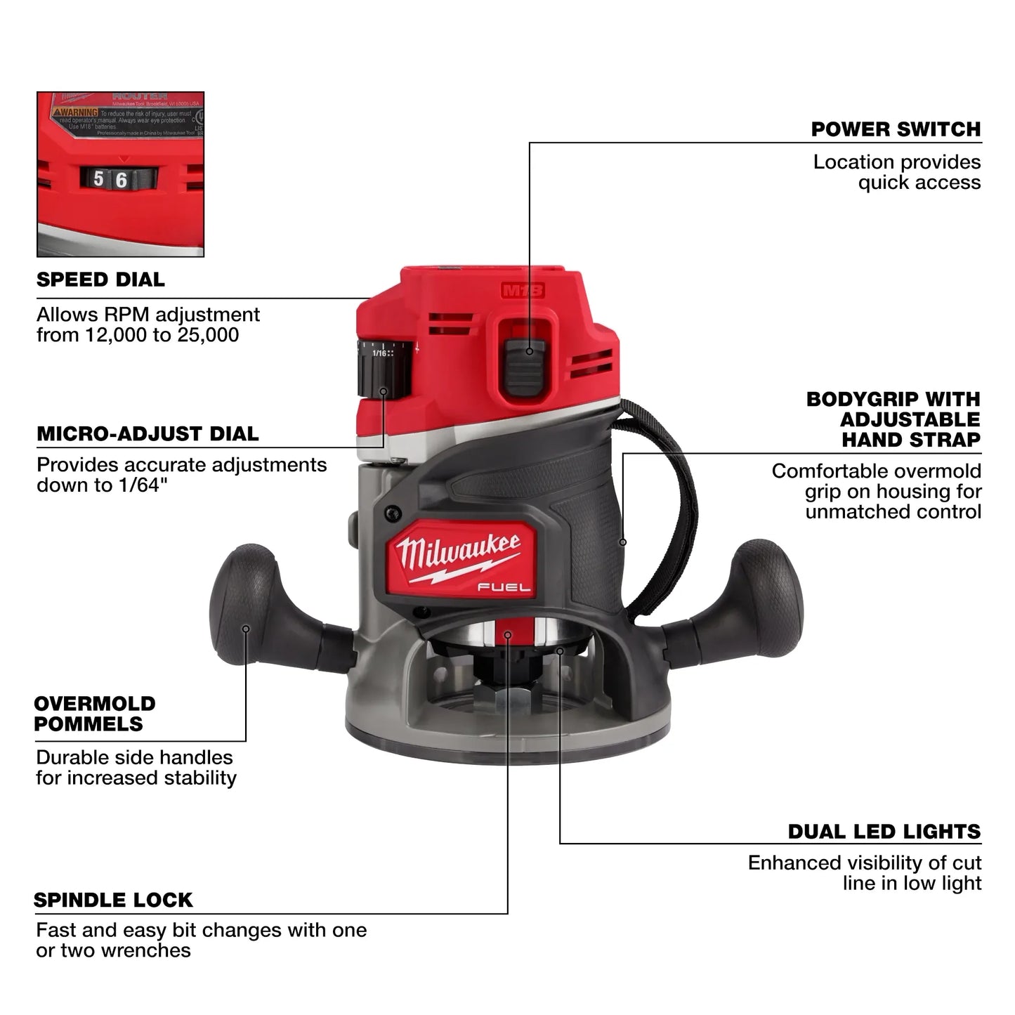 MILWAUKEE 2838-20 M18 FUEL 1/2" Router ( 283820 )