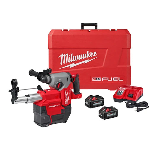 MILWAUKEE 2912-22DE M18 FUEL 1” SDS Plus Rotary Hammer w/ Dust Extractor Kit ( 291222DE )