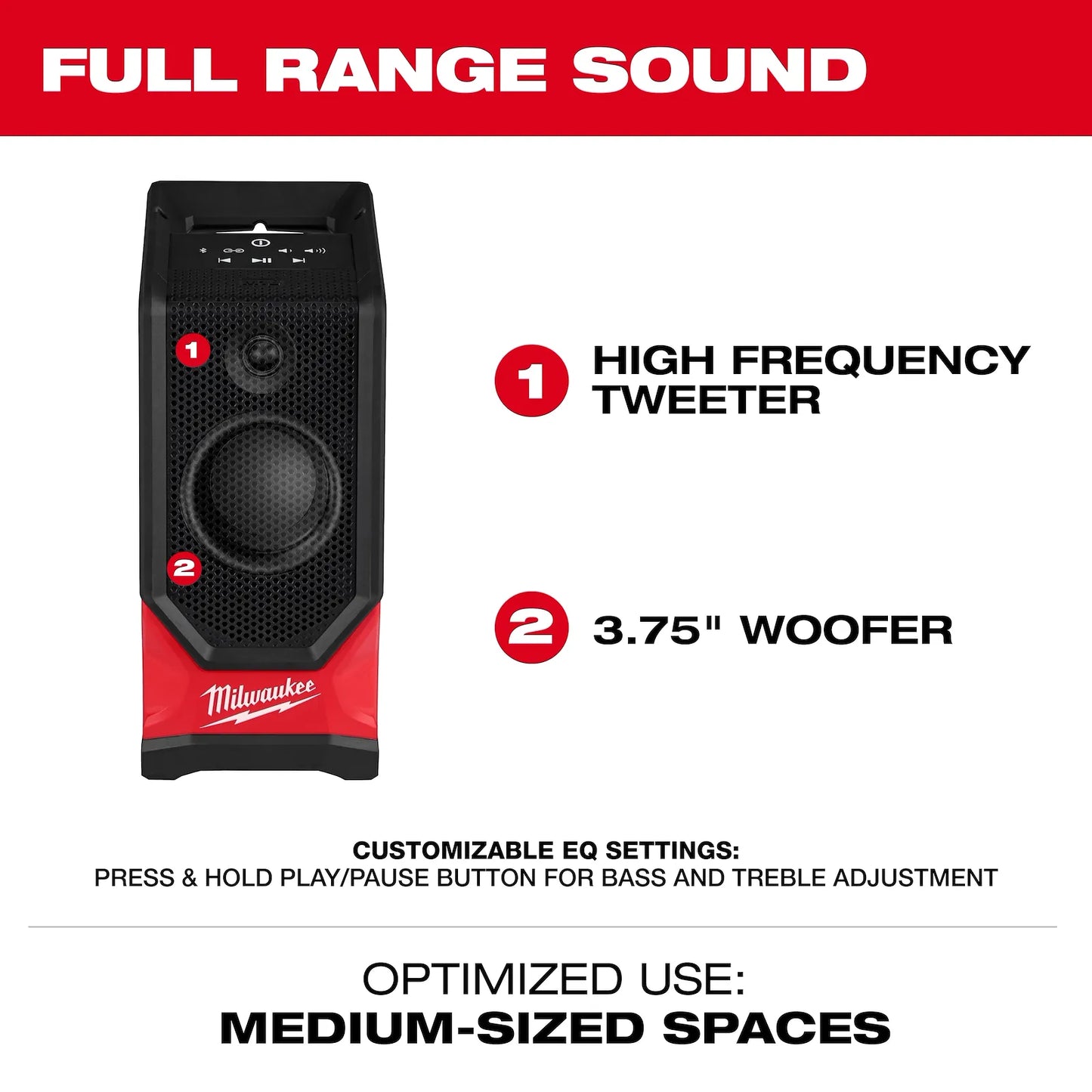 MILWAUKEE 2954-20 M18 Bluetooth® Jobsite Speaker ( 295420 )